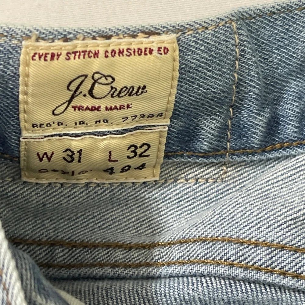 J Crew 484 Slim Fit Jeans Light Wash Distressed Kurabo Japanese Denim Mens 31x32